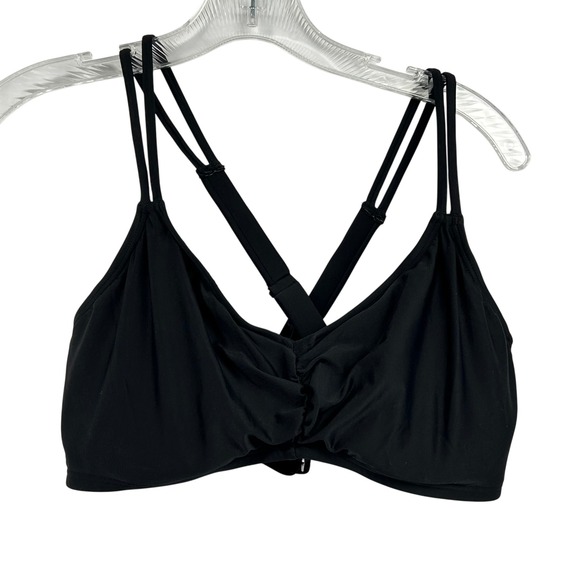 Coastal Blue Other - Coastal Blue Black Underwire Ruched Bikini Top 38B/C Adjustable Straps